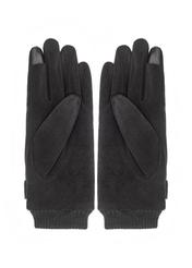 Black insulated men's gloves REKMT-0004-99(Z26) - product view from above, on a white background.