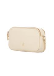 Leather light yellow women's handbag TORES-1289-2A(W26), diagonal product view on white background.