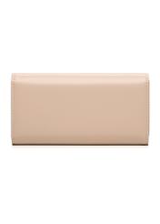 Beige large women's wallet POREC-0398A-1B(Z26) - front product view, on a white background.product view from the back on a white background.