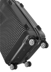 Set of wheeled suitcases (19"/24"/28") WALAB-0040-99(W26) – close-up of details, on a white background.
