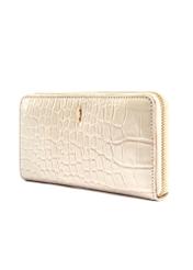 Large leather cream women's croco wallet PORES-0955-12(W25)