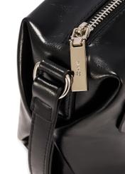 Black women's shoulder bag TOREC-1207-9F(W26), close-up of the product detail on a white background.