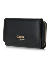 Black large women's leather wallet PORES-0930-99(Z24)