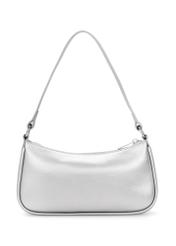 Small silver women's handbag TOREC-1071-91(Z25), product view from the back on a white background.