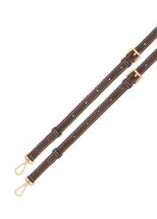 Brown women's shoulder bag TOREC-1063-1H(Z26), view of the product strap on a white background.