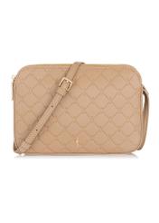 Beige women's handbag with monogram TOREC-0522B-82(Z23)-01