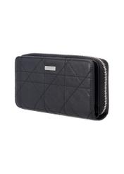 Large women's wallet with decorative stitching POREC-0443-9P(Z26), diagonal product view on a white background.