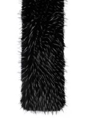 Women's scarf with a soft, fuzzy texture SZADF-0040-9J(Z26), front view on a white background.