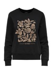 Black women's sweatshirt with embroidery BLZDT-0102-99(Z24)