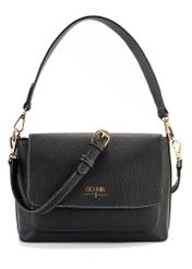 Black women's shoulder bag TOREC-1063-9I(Z26) - front product view, on a white background.