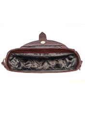 Brown croco leather handbag TORES-0707E-89(Z25)