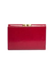 Red leather women's wallet PL-189-4B(KS), product view from the back on a white background.