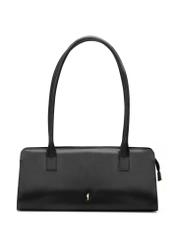 Black leather oblong women's handbag TORES-1259-99(W26), front product view on white background.