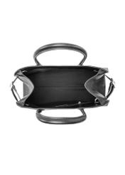 Black large women's handbag TOREC-1075-99(Z25), view of the inside of the product on a white background.