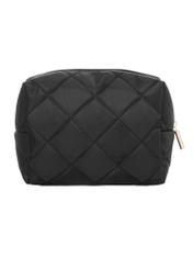 Black women's cosmetic bag TOREN-0267-9P(Z26) - product view from the back, on a white background.