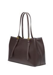 Large brown shopper bag TOREC-1381-1H(Z26), angled product view on a white background.
