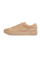 Men's leather shoes in cool beige color BUTYM-0503A-1K(W26), side view of the product on a white background.