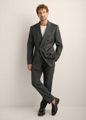 Men's graphite blazer with wool, MARMT-0025-9D(Z26). Front view of the product on a model. Full silhouette visible. 