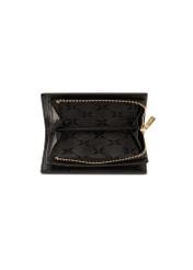 Medium black women's wallet with RFID protection PORES-0823RFID-99(Z25), product view from above on a white background.
