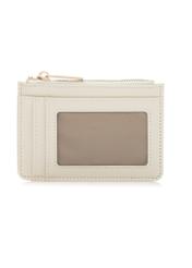 Cream card case POREC-0413-0B(W26), back view of the product on a white background.