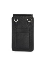 Women's leather bag in black TORES-1154-99(Z25), product view from the back on a white background.