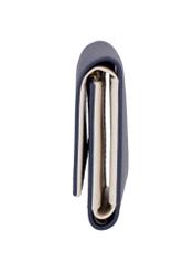 Dark navy blue medium women's wallet POREC-0440-7E(Z26), product view from the side on a white background.