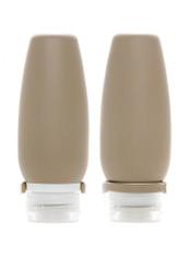 Travel cosmetics bottles AW-016-0001-1K(W26), product view from the front on a white background.