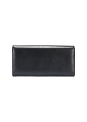 Large black women's wallet POREC-0411-99(W25), product view from the back on a white background.