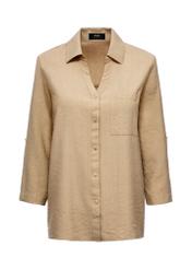 Women's camel colored shirt KOSDT-0157-24(W24)-04