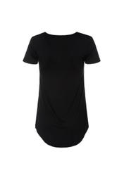 Black Women's T-shirt with applique TSHDT-0034-99(W19)-02