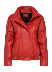 Red women's leather jacket KURDS-0488-2630(Z24)