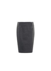 Metallic gray pencil skirt SPCDT-0021-96(Z18)-01