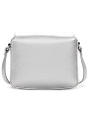 Silver women's handbag TOREC-1070-91(Z25), product view from the back on a white background.