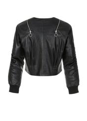 Women's leather jacket with creases KURDS-0350-5339(W22)-05