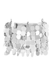 Silver women's handbag with sequins TOREC-1085-91(Z25), front product view on white background.