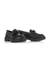 Women's black leather moccasins BUTYD-1107-99(Z24)-02