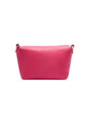 Small fuchsia women's handbag TOREC-0882-5E(W26) - product view from the back, on a white background.