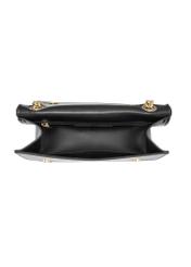 Black women's handbag with chain TOREC-1102-99(Z25), product view inside on white background.