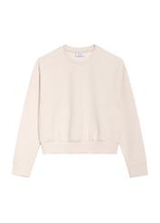 Light beige women's sweatshirt BLZDT-0119-80(Z25), front product view on white background.