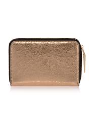 Women's gold leather wallet PORES-0836C-28(W23)-03