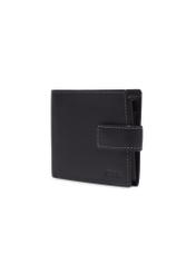 Black men's leather wallet PORMS-0700-99(Z26), diagonal product view on a light background.