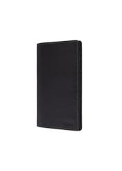 Black men's leather wallet PORMS-0706-99(Z26), diagonal product view on white background.