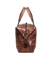 Brown leather large men's bag TORMS-0103-1H(W26), side product view on white background.