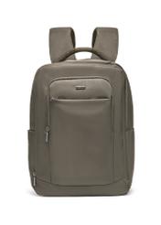 Khaki airplane backpack PLCMN-0014-8D(Z26). Front view on white background.