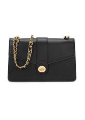 Black women's messenger bag TOREC-1137-99(W26), front product view on white background.