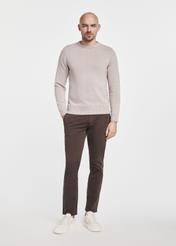 Beige men's cotton sweater SWEMT-0147-81(Z24)-03