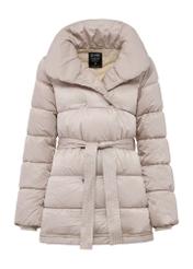 Beige quilted women's winter jacket KURDT-0546-80(Z24)-03