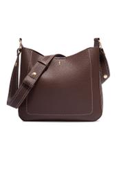 Brown women's hobo bag TOREC-1257-1H(Z26), product view from the front on a white background.
