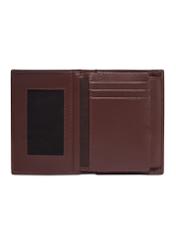 Light brown men's leather wallet PORMS-0737-1G(Z26), product view inside on white background.