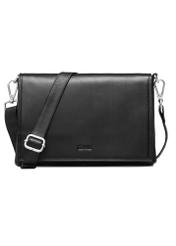 Black leather women's messenger bag TORES-1083-99(W25)-01